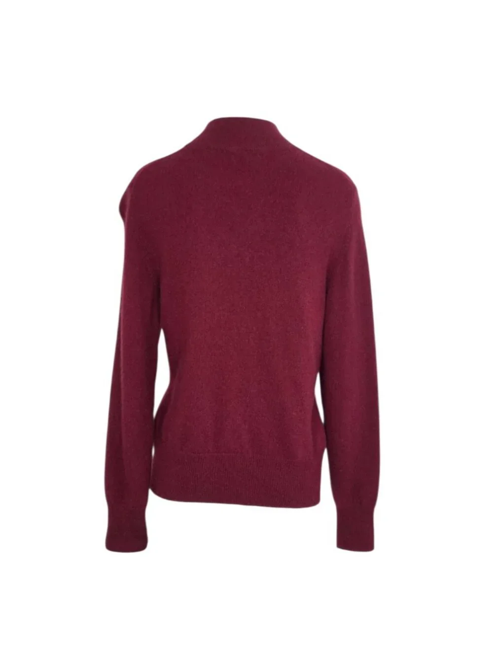 Prive Long Sleeve Mock Neck 100% Cashmere Long Sleeve Shirt, Red, Size Womens S - Picture 2 of 6